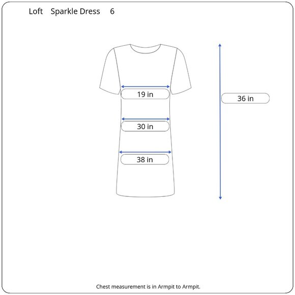 LOFT Black Glitter Knit Fit & Flare Dress Sz 6 Short Party Sparkly Holiday Chic - Picture 3 of 11